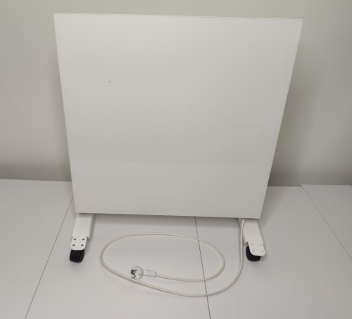 Електрична інфрачервона керамічна панель (обігрівач) Dimol Standart 033 (0.75 kW, 6-10 кв.м., біла , терморегулятор, 6.5*60*60 см.) фото 2