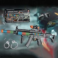 Автомат JL 666-18 звук, підсвічування, оптичний приціл, окуляри, наручники, в коробці