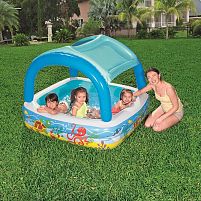 Дитячий надувний басейн Bestway 52192 (114*140*140 см., з навісом)