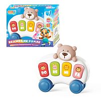 Піаніно "Ведмедик Роллі" 10799 "WToys", ОЗВУЧУВАННЯ УКРАЇНСЬКОЮ МОВОЮ, назви тварин та цікаві факти, 8 пісень, 8 казок, підсвічування, клавіші,