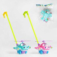 Каталка 198-12 2 кольори, на паличці, з дзвіночком, у пакеті