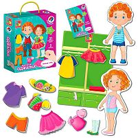 Магнітна одягалка "Олівер і Мія" - VT3702-12 укр "Vladi Toys"