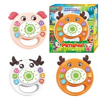 Барабан музичний 84480 "WToys" 3 види, ОЗВУЧУВАННЯ УКРАЇНСЬКОЮ МОВОЮ, "Ритмічні пригоди", казки, віршики, пісні, барабанчик, в коробці