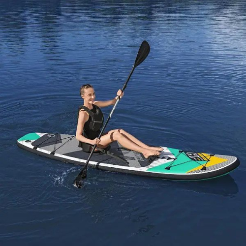 Надувна дошка для серфінгу - каяк Hydro Force Aqua Wander TravelTech 10′ BestWay 65375 (12*84*305 см, весло, ліш, насос, сидіння, сумка, до 120 кг) фото 17