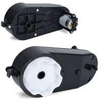 Рульовий редуктор для дитячого електромобіля в зборі з мотором Bambi Racer M 6268-ST GEAR (12V, 5000RPM, вісь: Ø10 мм, ↔ 17 см)