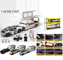 Машинка M 92313-6 металопластик, інерція, підсвічування, звуки, пісня англ, відкриваються дверцята, трейлер, в коробці ВИДАЄТЬСЯ ТІЛЬКИ МІКС ВИДІ