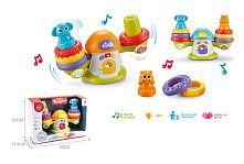 Музична розвиваюча іграшка "Веселі ваги" QF 366-043 , ОЗВУЧУВАННЯ УКРАЇНСЬКОЮ МОВОЮ, абетка, цифри, дитячі пісні, підсвічування, в коробці