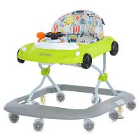 Ходунки дитячі El Camino ME 1216 Green-Gray (колеса: 8 шт, стопори: музика, світло, кермо, рухомі детал, зелений/сірий)