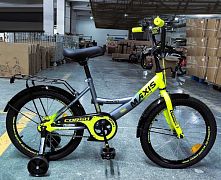 Велосипед дитячий двоколісний Corso MX-87004 «Maxis» (колеса Ø18"/гума, рама: сталь, допоміжні колеса, гальмо ручне, від 6 років)