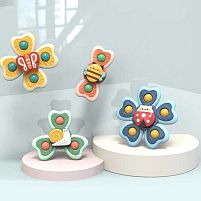 Набір брязкалець A 6 4 штуки, прорізувачі, обертаються, елементи, що брязкають, на присосках, в коробці