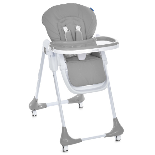 Стільчик для годування Bambi M 3233L Dark Gray (60*88*109 см, 4 колеса Ø5 см, регулювання: стілець 7 п., спинка 3 п., підніжка 3 п., столик 29*56 см)і