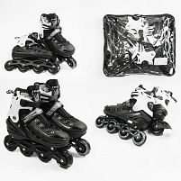 Ролики дитячі X-Toys 744-18 L (розсувні, розмір 39-43, колеса: 4/Ø65 мм/PU, в один ряд, гальмо: заднє, підсвітка, сумка)