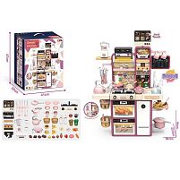 Кухня 93 T-4 музична панель, плита, витяжка, блендер, на батарейках, підсвічування, звук, музика англійською мовою, парогенерація посуд, їжа, аксе