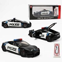 Машинка RS-17401 "Авто Експерт", електромобіль, зарядна станція, металопластик, масштаб 1:24, звук, світло, інерція, відчиняються двері, в коробц