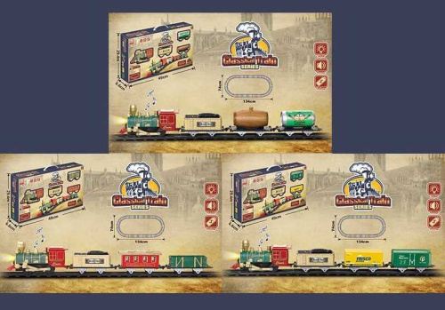 Залізниця 3118 АВС 14 елементів, на батарейках, звук, підсвічування, у коробці