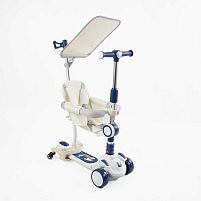 Самокат триколісний Skyper FJ-59060 (5в1, колеса: передні Ø125 мм/заднє Ø100 мм/страхувальні/PU, батьківська ручка/захисний бампер/підсвічування)