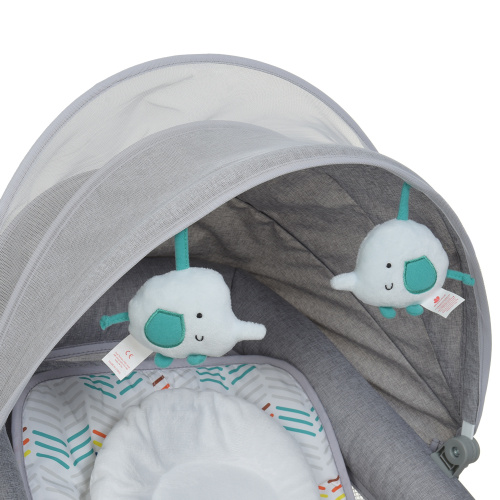 Крісло-шезлонг для немовлят з електро-заколисуванням Mastela 8104 Light Grey (механізм гойдання: поворотний, 3в1) фото 12
