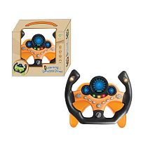 Кермо 2192 D фрази англійською, підсвічування панелі і поворотників, звук. ефекти світлофора, сирени, мелодії, підставка з присосками, в коробц