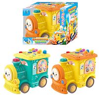 Музичний паровозик 95606 "WToys", 2 кольори, ОЗВУЧУВАННЯ УКРАЇНСЬКОЮ МОВОЮ, казки, пісні, скоромовки, загадки, світло, пальчикові ігри, гра-сту