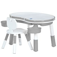 Дитячий столик Bambi M 6177-11 (стілець, 2 кошика, пластмаса, стіл: □48*75 см, ↑44-54 см, стілець: □33,5*34 см, ↑46-50 см, сидіння: ↑27-30,5 см)