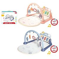 Килимок 997-62 A 2 кольори, піаніно, мелодії, підсвічування, 5 підвісок, 4 брязкальця, в коробці