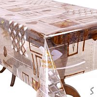 Скатертина-клейонка ПВХ силікон "France" 1.40*30м Stenson MA-5517