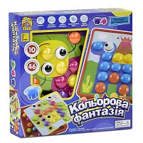 Мозаїка "Кольорова фантазія" 7033 "4FUN Game Club", 10 платформ з малюнками, 46 елементів, у коробці