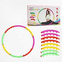 Обруч масажний C 68889 розбірна конструкція, 40 магнітних масажних кульок, діаметр: 100см, в коробці