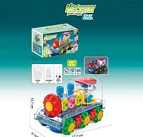 Потяг музичний YJ 388-7 L 17,5х9х10,5 см, прозорий корпус, колесо вільного ходу, рухомі елементи, підсвічування, акум. 3.7V, USB Type-C кабель,