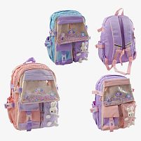 Рюкзак C 72841 3 кольори, розмір: 36х16х45 см, 2 відділення, 5 кишень, на блискавці, в пакеті, ВИДАЄТЬСЯ ТІЛЬКИ МІКС ВИДІВ