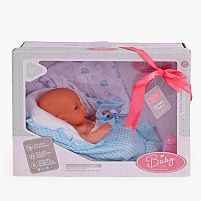 Пупс 9576 п’є з пляшечки, аксесуари, висота 29 см, в коробці