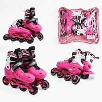 Ролики дитячі X-Toys 601-87 L (розсувні, розмір 39-43, колеса: 4/Ø65 мм/PU, в один ряд, гальмо: заднє, підсвітка, сумка)