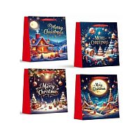 Картинка  Пакет новорічний паперовий S "Christmas evening 3D" 18*23*10см Stenson R33220-S магазин cd-market