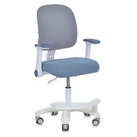 Крісло дитяче Bambi M 6250-4 (колеса: 6 шт, Ø5 см, гумове покриття, підлокітники, пластик/метал, спинка: тканина, сірий/блакитний)