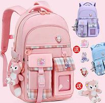 Рюкзак C 72832 3 види, розміри: 30х17х44 см, 1 відділення, 6 кишень, на блискавці, брелок, в пакеті, ВИДАЄТЬСЯ МІКС ВИДІВ