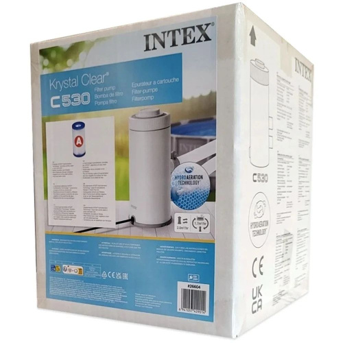 Фільтр-насос картриджний Intex 26604 (2006 л/год., 45W, тип картриджа: "A", для басейнів об'ємом 1100-14300 л., підключення Ø32 мм) фото 4