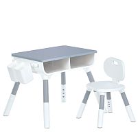 Дитячий столик Bambi 8833-11 (стілець, 2 ящичка, пластмаса, стіл: □55*69 см, ↑49-56 см, стілець: □34*35 см, ↑46-50 см)