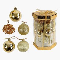 Новорічні прикраси C 67407 35 штук, кульки, D = 5 см, в слюді