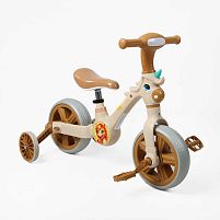 Велосипед дитячий двоколісний Best Trike JM-0102-8 (біговел, колеса Ø10"/PU, рама: сталь, допоміжні колеса, з’ємні педалі, підсв., музика, до 25 кг)