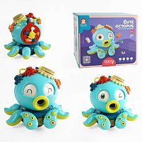 Музична гра EA 012 "Восьминіг", мелодії, світло, ОЗВУЧУВАННЯ АНГЛІЙСЬКОЮ, колесо вільного ходу, барабанчик, сортер, пальчикові ігри, в коробці