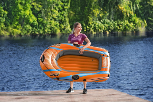 Човен надувний BestWay 61135 «Hydro Force Kondor Elite 1000 Raft» (29*96*162 см, гребний, одномісний, трикамерний, надувне дно, до 80 кг) фото 6