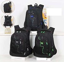 Рюкзак C 72801 3 види, 3 відділення, 3 кишені, на блискавці, розділювач, нагрудний ремінь, в пакеті, ВИДАЄТЬСЯ ТІЛЬКИ МІКС ВИДІВ