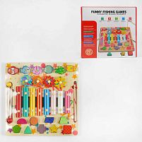 Дерев`яний Ксилофон C 63981 ксилофон, рухомі шестерні, магнітна риболовля, геометричний сортер, в коробці