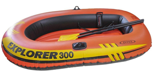 Човен надувний Intex 58332 «Explorer 300» (117*211 см, гребний, двомісний, двокамерний, надувне дно, до 186 кг.) фото 3