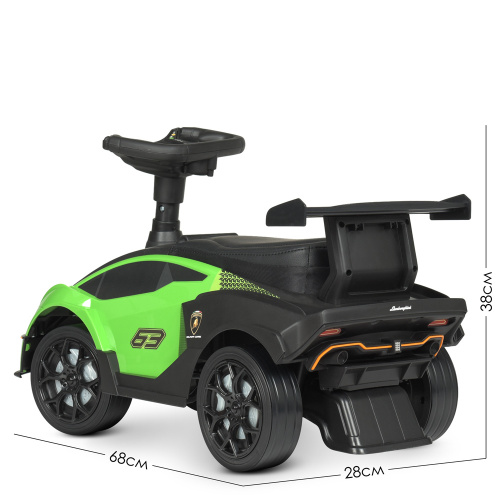 Каталка-толокар Bambi 660-5 «Lamborghini» (музика, на батарейці, зелена) фото 7
