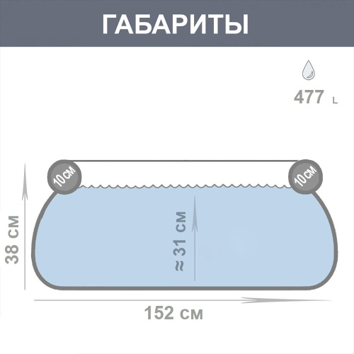 Надувний басейн Bestway 30007 «Бджілки/зірочки» (38*152 см., об'єм: 477 л, серія: Kiddie Pools, Ціна за 24 штуки + вітринний стенд у подарунок) фото 5