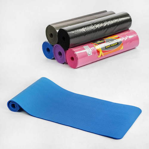 Килимок для йоги C 56199 "TK Sport", розмір 61х183 см, товщина 0.8 см, ВИДАЄТЬСЯ ТІЛЬКИ МІКС ВИДІВ