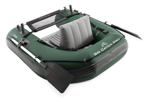 Човен надувний Intex 68381 «Big Catch ProTM» (38*119*165 см, гребний, одномісний, двокамерний, весла ↔137 см, надувне дно, до 140 кг) фото 6