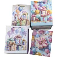 Пакет подарунковий паперовий M "Birthday party" 26*32*10см Stenson R40772-M