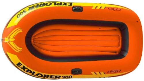 Човен надувний Intex 58332 «Explorer 300» (117*211 см, гребний, двомісний, двокамерний, надувне дно, до 186 кг.) фото 2
